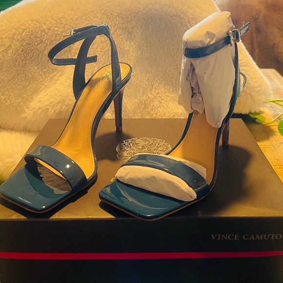 Soft Patent Sandals with Heel - Picture 1 of 2